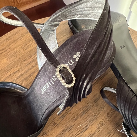 Naturalizer Black Satin Heels size 9.5 - Picture 6 of 7